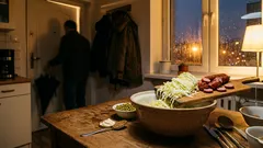 Sałatka Dniestr w 5 minut: chrupiąca kapusta, kiełbasa i groszek na szybki stół