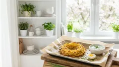 Sałatka „Gniazdo” w wersji fit: bez majonezu i bez smażenia, a nadal robi efekt wow