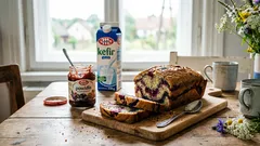 Pasiasty placek na kefirze z dżemem, czyli domowe „a’la cruffin” w 30 minut