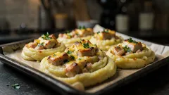 Gniazdka ziemniaczane z kurczakiem i serem – efektowny obiad z prostych składników